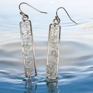 Woven Bead Linear Earrings